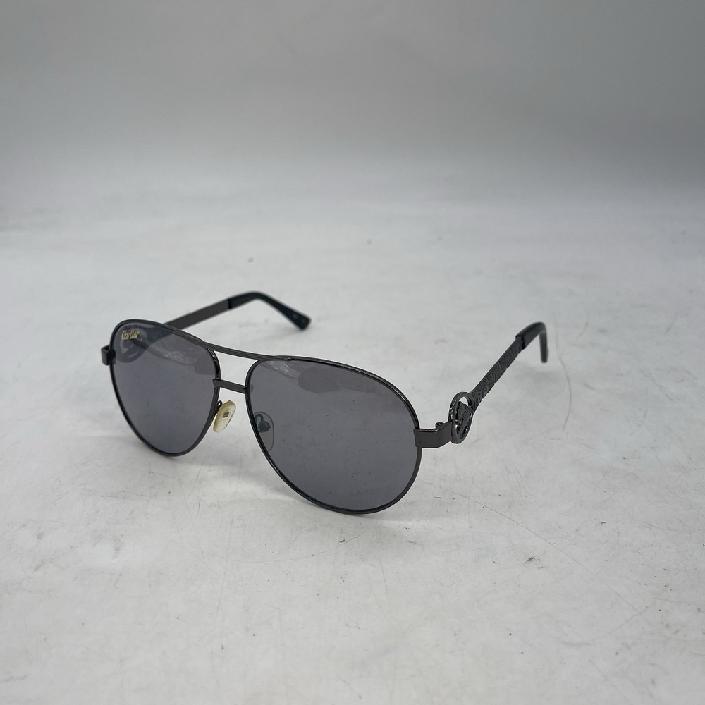 Vintage Cartier Sunglasses Men's Aviator Eyeglasses Panther Black Frames / Tint